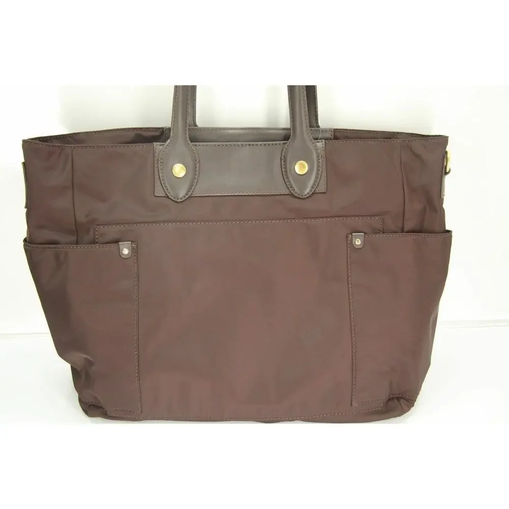 Marc Jacobs by Brown Preppy Nylon Eliz-a-baby Tote bag Shopper Logo